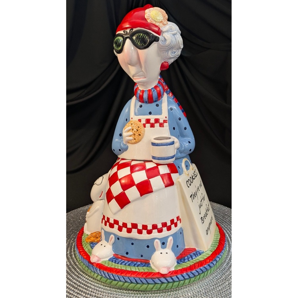 Vintage Hallmark Cards Maxine Cookie Jar - Hand Painted - J Wagner - 14" -Signed